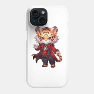 Cartoon Bengal Tiger in Dracula Costume Phone Case