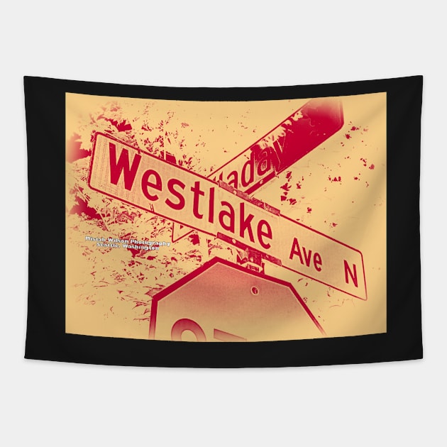Westlake Avenue North Raspberry Creme Seattle Washington by Mistah Wilson Photography Tapestry by MistahWilson