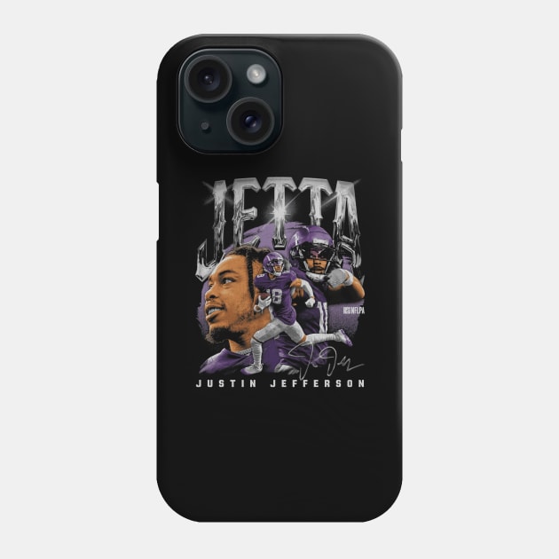 Justin Jefferson Minnesota Jetta Vintage Phone Case by ClarityMacaws