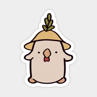 Cute Chicken Gardener Magnet