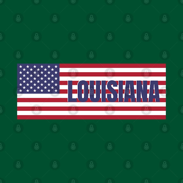 Louisiana State in American Flag by aybe7elf