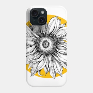 Ink - Sunflower Variation 1 Phone Case