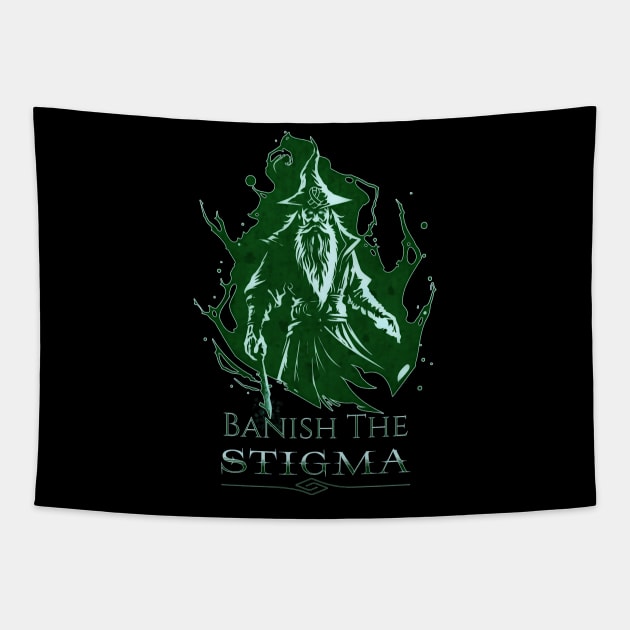 Mental Health Awareness Banish The Stigma Tapestry by mythikcreationz