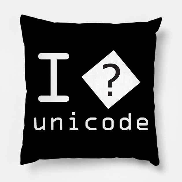 I unicode Pillow by Funny Alpaca 