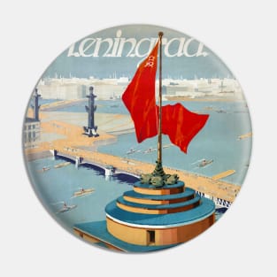 Vintage Travel Poster USSR Leningrad Russia Pin