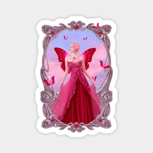 Ruby Birthstone Fairy Magnet