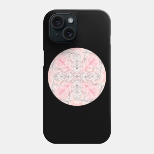 Peaches and Cream Doodle Tile Pattern Phone Case