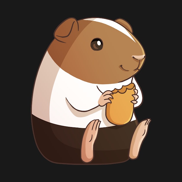 Cute Guinea Pig Snacking by PaperRain