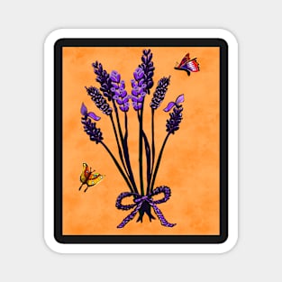 lavender dreams and butterflies Magnet