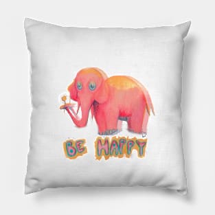 Pink Elephant Pillow