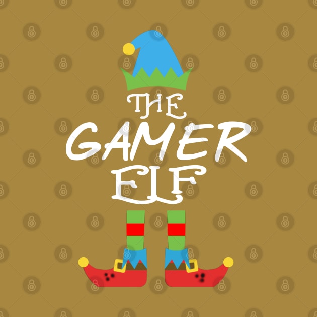 The Gamer Elf Matching Family Group Christmas Party SANTA by CareTees