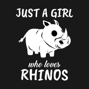 Just A Girl Who Loves Rhinos T-Shirt