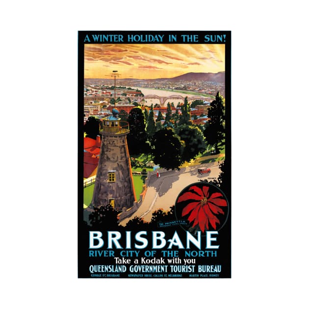 Vintage Travel Poster Brisbane Australia by vintagetreasure