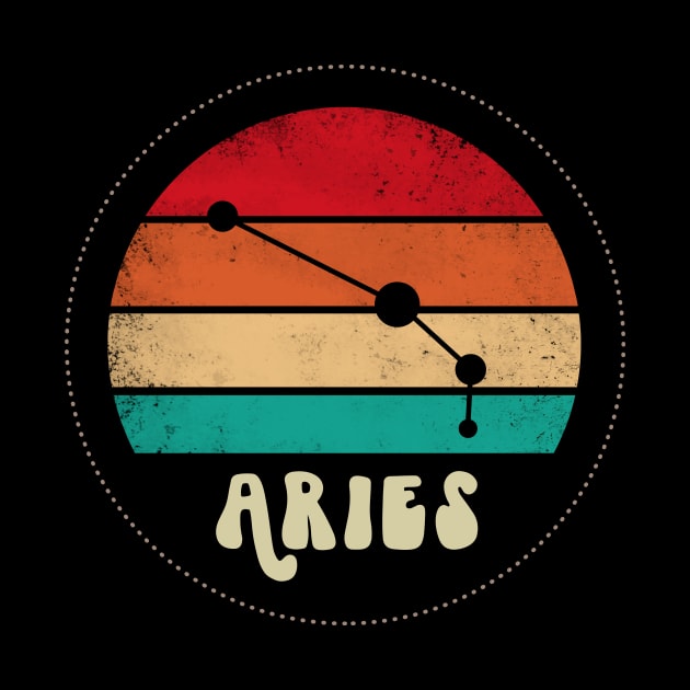 Aries Retro Sunset by Darkstar Designs