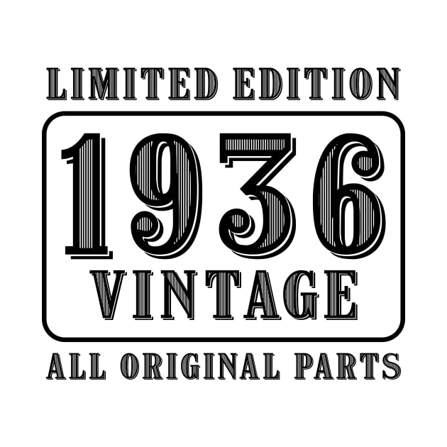 All original parts vintage 1936 limited edition birthday by colorsplash