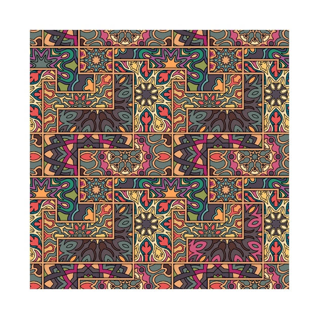 Vintage patchwork with floral mandala elements by SomberlainCimeries