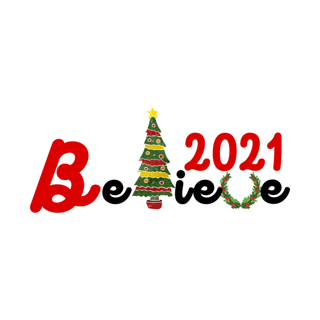 Believe Christmas Shirt by RedDesign