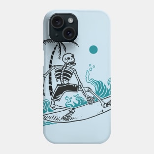 Skeleton Surfer Phone Case