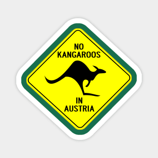 NO KANGAROOS IN AUSTRIA Magnet