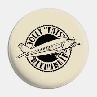 Jolly "Fats" Weehawkin Air Lines Logo (black) Pin