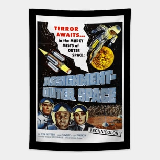 Classic Science Fiction Movie Poster - Assignment Outer Space Tapestry