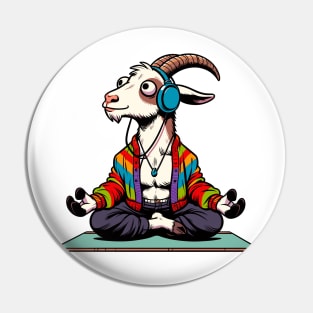 Funny goat yoga Pin