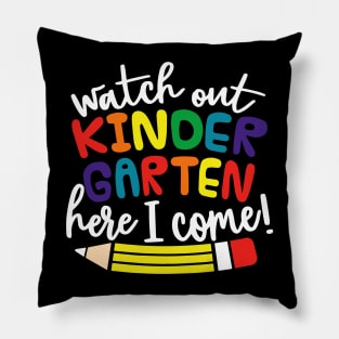 Kids Watch Out Kindergarten Here I Come Girls Kindergarten Pillow