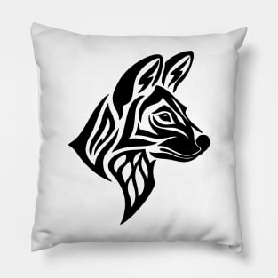 Tribal Painted Wolf Pillow