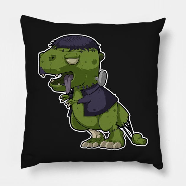 Dino frankenstein Pillow by DinoTropolis