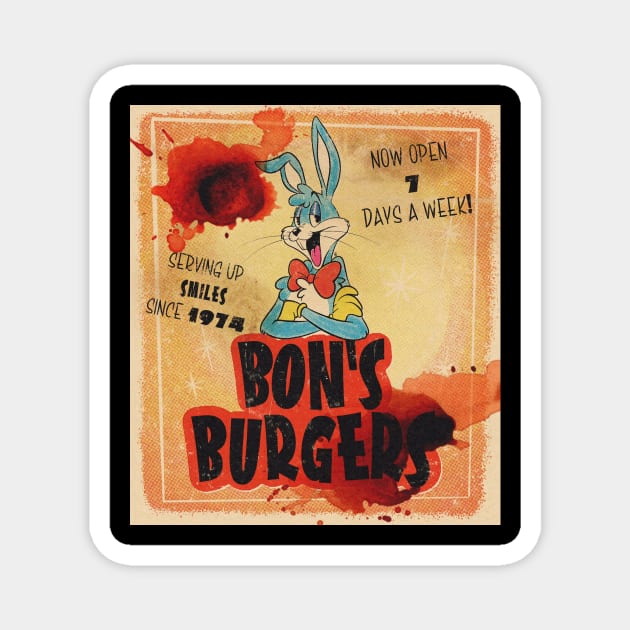 Artist Alley - Bon's Burgers (MiddayMassacre) Magnet by The Monster Cast Store