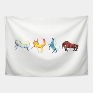 Four Horse Elements Tapestry