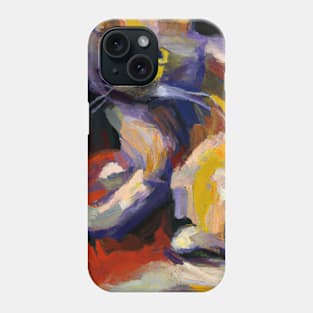 Painting of a Cat in the Style of Cezanne Phone Case