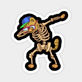 Dabbing cat Skeleton Magnet