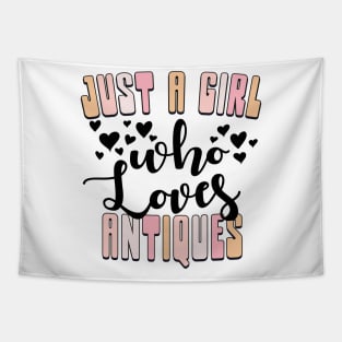 Just a Girl Who Loves Antiques Cute Pastel Colors Tapestry