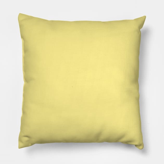 Buttermilk Yellow Solid Yellow Color Pillow by podartist