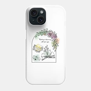 reading is dreaming with open eyes Phone Case