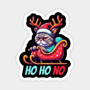 Grumpy Christmas Cat. Christmas Cat 2024 Magnet