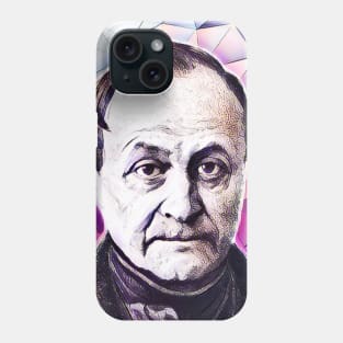 Auguste Comte Pink Portrait | Auguste Comte Artwork 8 Phone Case