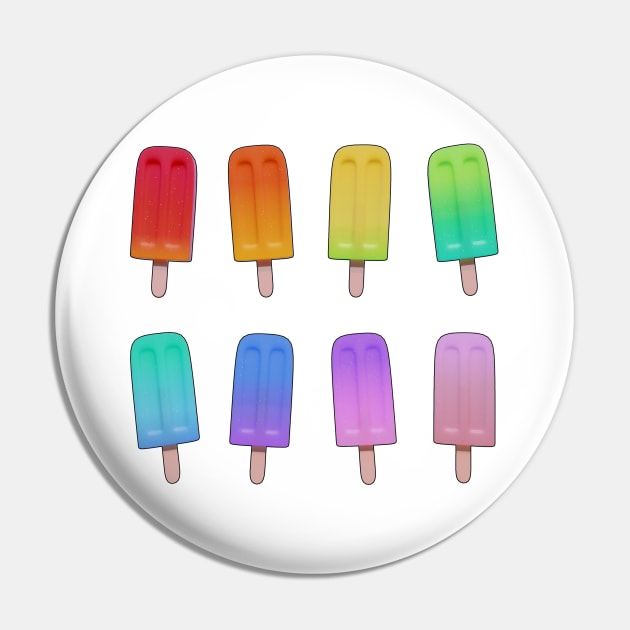 Rainbow Popsicles Pin by leoleon