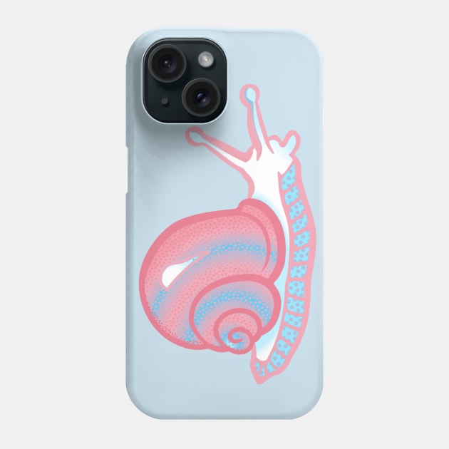 Trans Pride Snail Phone Case by VernenInk