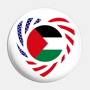 Palestinian American Multinational Patriot Flag Series (Heart) Pin