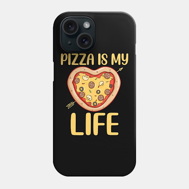 Pizza Is My Life Phone Case by DragonTees