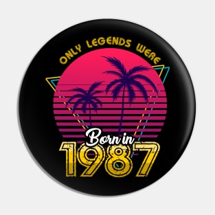 Born in 1987 T-Shirt Pin