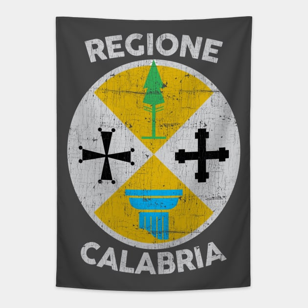 Regione Calabria / Vintage Style Italiano Design Tapestry by DankFutura