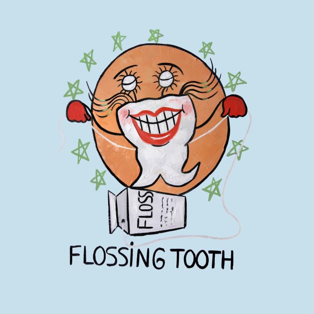 Flossing Teeth by Anthony R Falbo