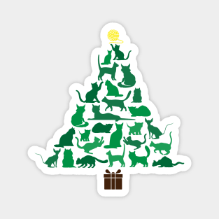 Meowy Christmas Tree Catmas Magnet