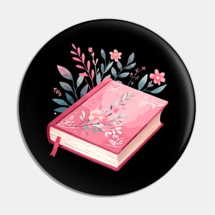 Pink Floral Book Pin