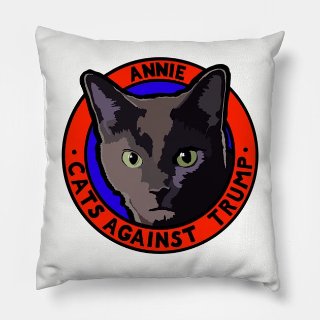 CATS AGAINST TRUMP - ANNIE Pillow by SignsOfResistance