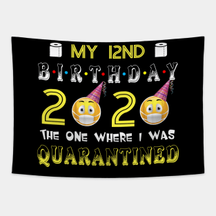my 12nd Birthday 2020 The One Where I Was Quarantined Funny Toilet Paper Tapestry