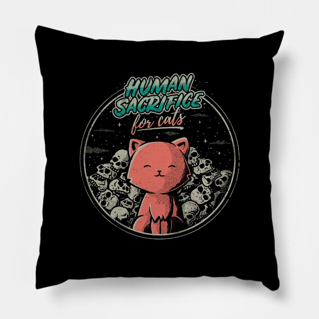 Human Sacrifice - For Cats Pillow by Tobe_Fonseca